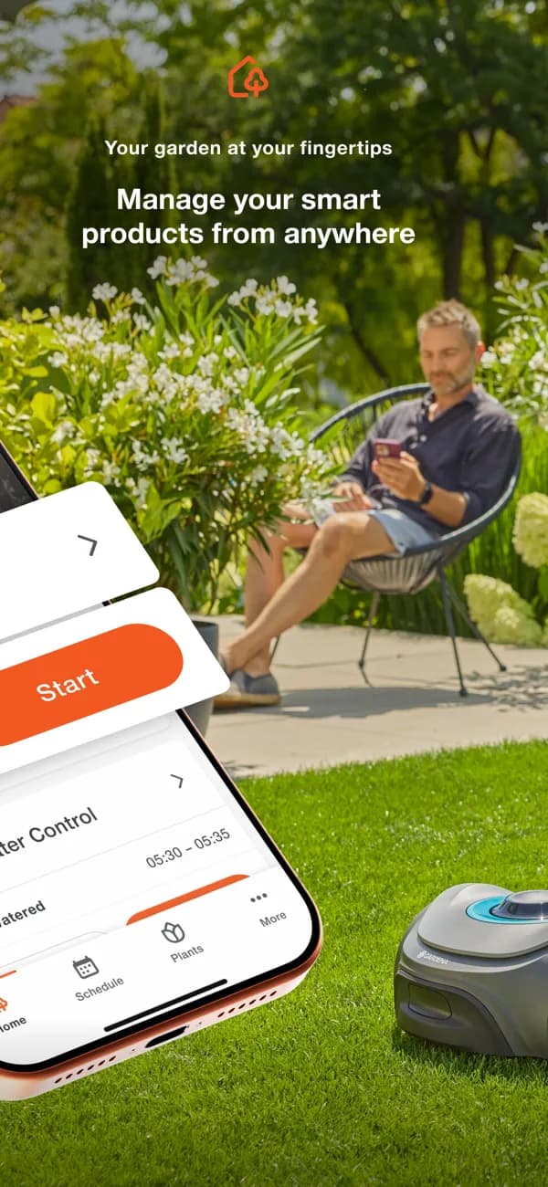 Immagine promozionale sulla gestione a distanza dei prodotti smart del giardino